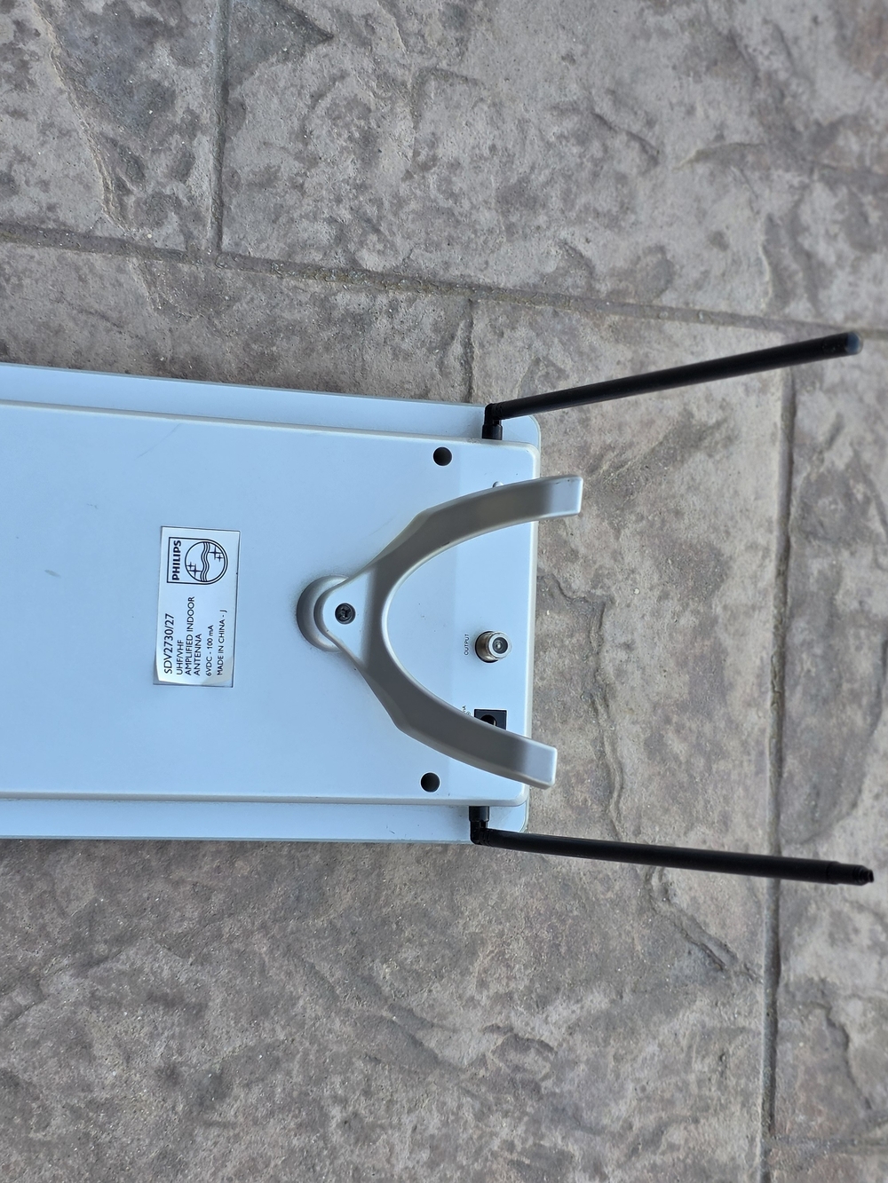 Philips Silver TV-Radio black dual antennas